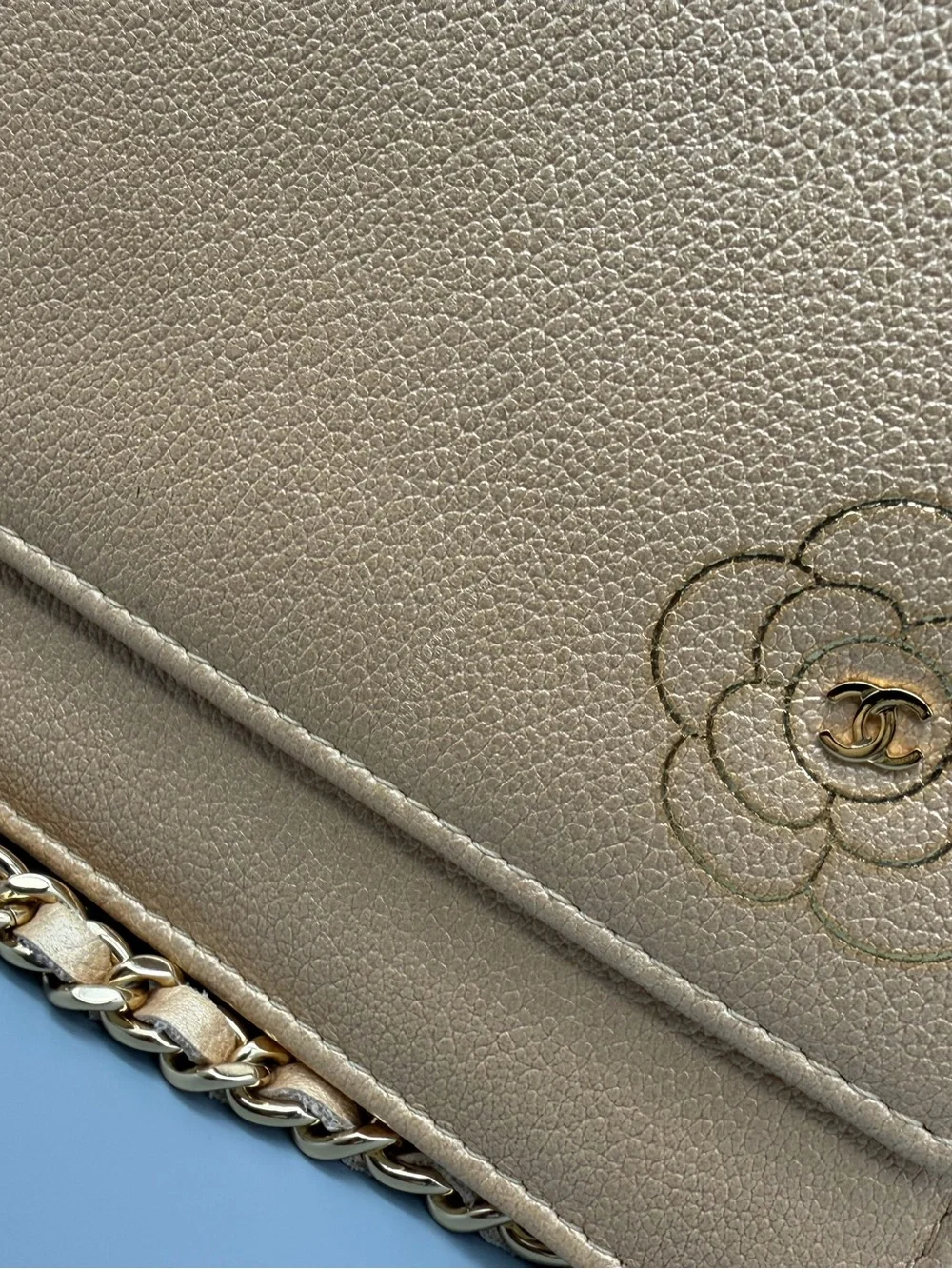 Chanel Wallet on Chain - Gold Grained Calf Skin